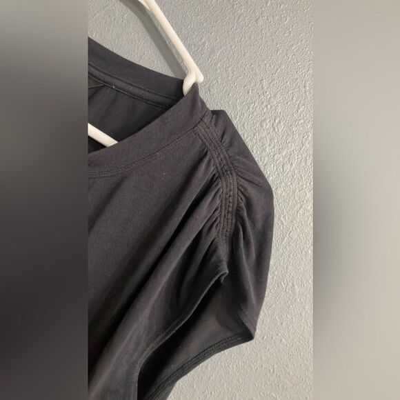 Athleta Women's Classic Black Short Sleeve Oversized Tee Small #731 - Picture 2 of 2